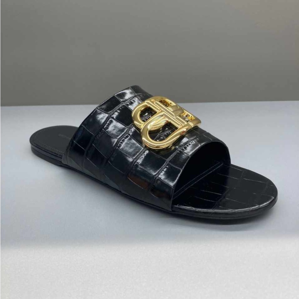Balenciaga BB leather sandals